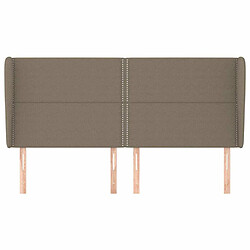 Avis Maison Chic Tête de lit moderne avec oreilles pour chambre - Décoration de lit Taupe 183x23x118/128 cm Tissu -MN95050