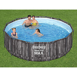 Avis Piscine tubulaire Steel Pro Max décor bois ronde 3,66 x 1,00 m - Bestway