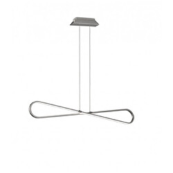 Luminaire Center Suspension Bucle Argent 1 ampoule 30cm