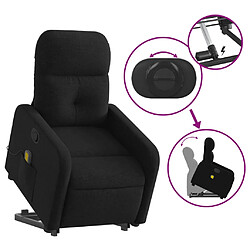 Acheter vidaXL Fauteuil de massage inclinable Noir Tissu