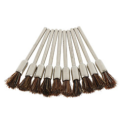 Brosse de meule de 10 pièces polissage die meuleuse poli foret forme de stylo brun