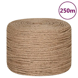 vidaXL Corde de jute 250 m de long 8 mm d'épaisseur