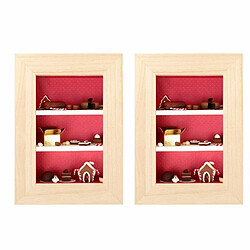 Artemio 2 petites vitrines bois et plexiglas 22 cm