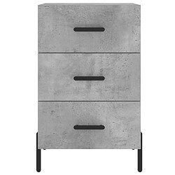 Acheter vidaXL Table de chevet gris béton 40x40x66 cm bois d'ingénierie