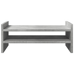 Avis vidaXL Support de moniteur gris béton 50x27x20 cm bois d'ingénierie