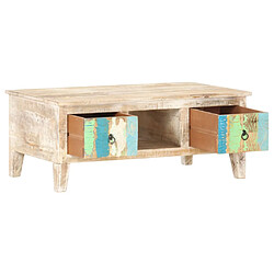 vidaXL Table basse 100x55x40 cm Bois d'acacia brut