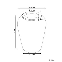 Avis Beliani Vase décoratif MIRI fait à la main Pierre 42 cm Blanc