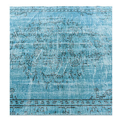 Vidal Tapis de laine 267x145 Bleu Ultra Vintage pas cher