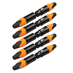 5 paires connecteur XLR 3 broches microphone mâle et femelle adaptateur de câble micro orange