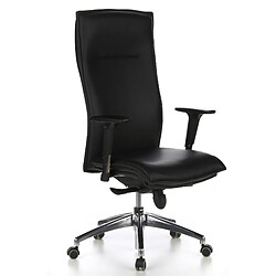 Siège de bureau / Fauteuil de direction MURANO 20, cuir noir hjh OFFICE