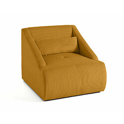 Lisa Design Onyx - fauteuil - en velours côtelé Onyx - fauteuil - en velours côtelé - Jaune