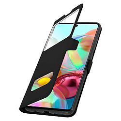 Avizar Housse Galaxy A71 Protection Double Fenêtre Fonction Support - noir