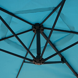 Avis Mendler Parasol mural Casoria, parasol déporté pour le balcon, 3m, inclinable ~ turquoise