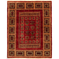 Vidal Tapis de laine 187x146 rouge Kashkuli