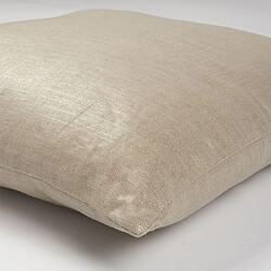 Thedecofactory COMETE OLD - Coussin en coton, lin et lurex aux reflets irisés beige 40x40