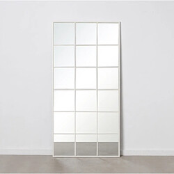 BigBuy Home Miroir mural Blanc Vertical Fenêtre 90 x 3 x 180 cm