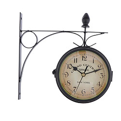 support horloge intérieure créative pendaison extérieure double horloge murale latérale noir