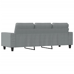 Acheter vidaXL Canapé à 3 places Gris clair 180 cm Tissu