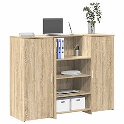 vidaXL Bureau réception chêne sonoma 135x50x103,5 cm bois d'ingénierie