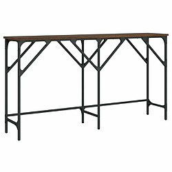 Maison Chic Table console | Meuble d'entrée | Table d'appoint chêne marron 140x29x75 cm bois d'ingénierie -GKD86568