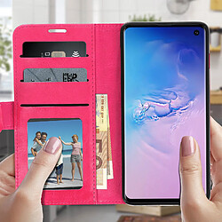 Avis Avizar Housse Samsung Galaxy S10 Étui Folio Portefeuille Fonction Support Vidéo - rose