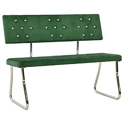 vidaXL Banc 110 cm Vert foncé Velours