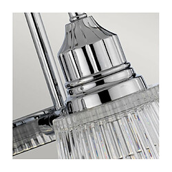 Elstead Lighting Applique murale salle de bains Addison Verre transparent,acier Chrome poli pas cher