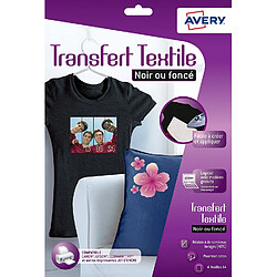 Avery Papier Transfert pour coton noir ou foncé - C9406-5