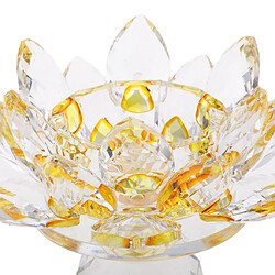 Acheter cristal lotus fleur bougeoir photophore maison feng shui décor jaune