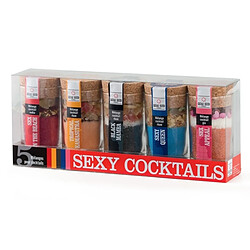 Totalcadeau Coffret 5 mélanges Sexy Cocktails - 5 mélanges pour punch coquins