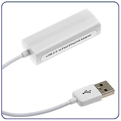 USB 2.0 vers Ethernet RJ45 Adaptateur Carte Réseau LAN pour Mac/Windows 10/100Mbps