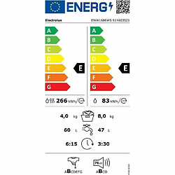 Acheter ELECTROLUX EWW1686WS - Lave linge séchant - lavage: 8kg / séchage: 4kg - 1600tr/min - Classe A