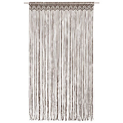 vidaXL Rideau en macramé Taupe 140x240 cm Coton