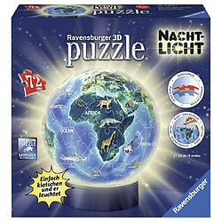 Ravensburger 3D Puzzle 11844 Terre au Design Nuit, veilleuse