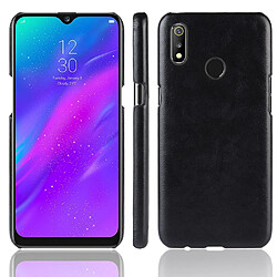 Wewoo Coque antichoc Litchi PC + PU pour OPPO Realme 3 Noir