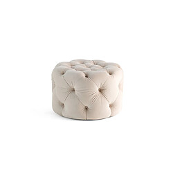 Lisa Design Gallata - pouf Chesterfield rond - en velours