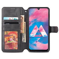 Acheter Wewoo Housse Coque Pour Galaxy A40s / M30 AZNS Etui en cuir PU avec texture de mollet et rabat horizontal porte-carte et fentes carte et cadre photo Noir