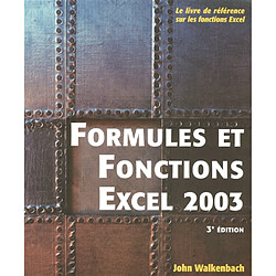 Formules et fonctions d'Excel 2003 - Occasion