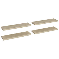 vidaXL Étagères murales flottantes 4 pcs chêne 90x23,5x3,8 cm MDF