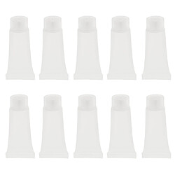 10x tubes de crème vide transparent maquillage lotion récipient squeeze bouteille 10g