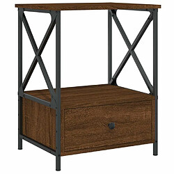 Maison Chic Lot de 2 Tables de chevet - Tables de Nuit chêne marron 50x41x65 cm bois ingénierie pas cher