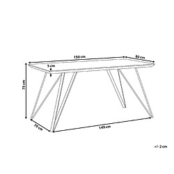 Avis Beliani Table de salle à manger effet marbre/doré MOLDEN