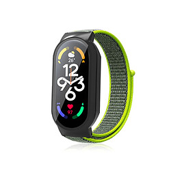 Bracelet en nylon pour votre Xiaomi Mi Band 7/7 NFC - Jaune vert/noir