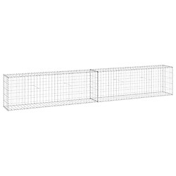 vidaXL Mur en gabion avec couvercles Acier galvanisé 300x30x50 cm