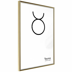 Paris Prix Affiche Murale Encadrée Zodiac Taurus II 20 x 30 cm Or