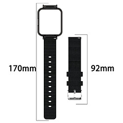 Bracelet en nylon toile respirante, noir bleu pour votre Xiaomi Redmi Watch 2