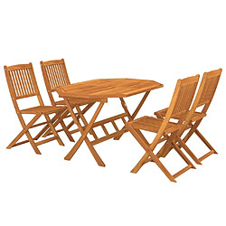 Maison Chic Ensemble de salle à manger de jardin 5 pcs,Table et chaises d'extérieur Bois d'acacia solide -GKD779590