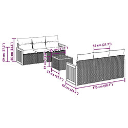 Avis vidaXL Salon de jardin avec coussins 7 pcs beige résine tressée