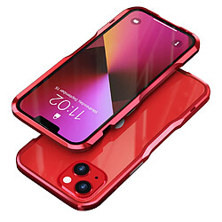 Luphie Bumper en métal bord surélevé mince et frais rouge pour votre Apple iPhone 13 6.1 pouces