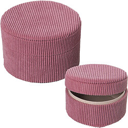 Set de boîtes décoratives Alexandra House Living Rose Textile 2 Pièces